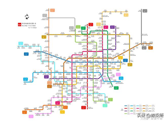 西安市地鐵線路圖最新概覽